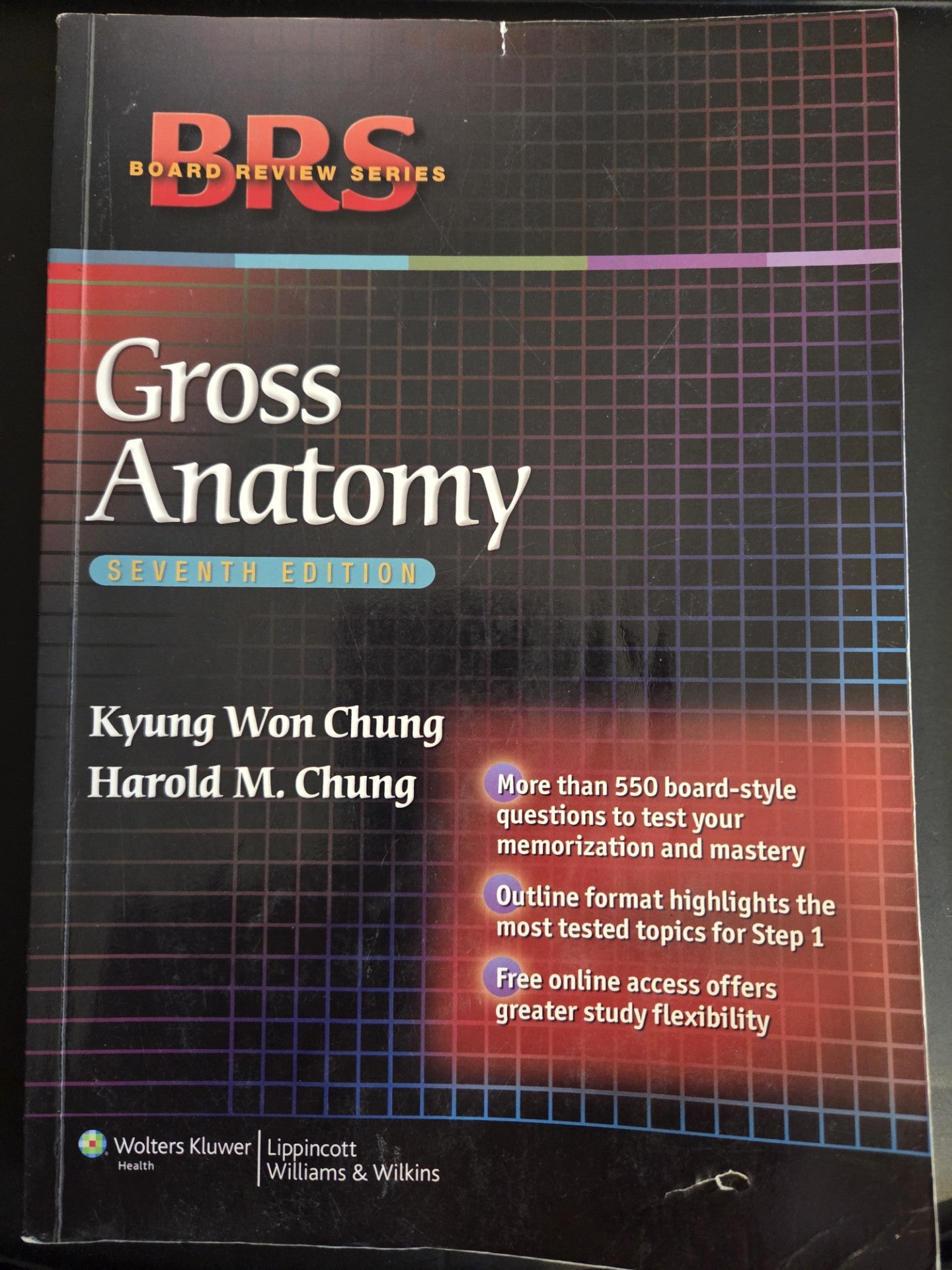 BRS Gross Anatomy (Board Review Series) – Very good condition.